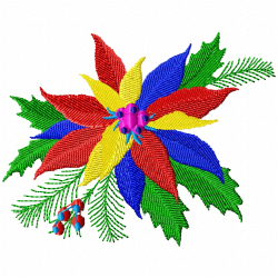 Flowers And Tree Embroidery Design 6